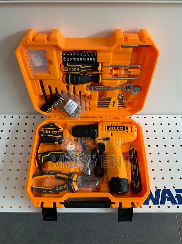 INGCO 89pcs Tools set (With 12v Cordless drill) HKTHP10891