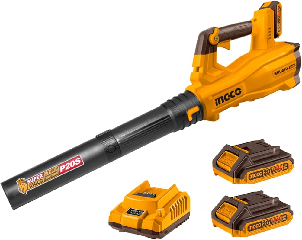 INGCO 20V Cordless Brushless Blower (with 2pc batteries & charger) CABLI204282