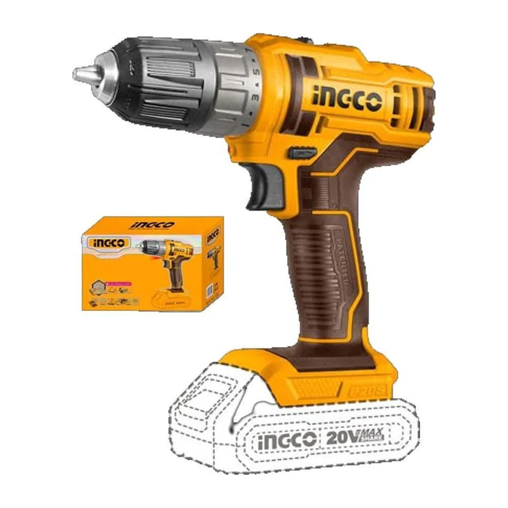 INGCO 20V Cordless Drill (WITHOUT Battery & Charger) CDLI200515