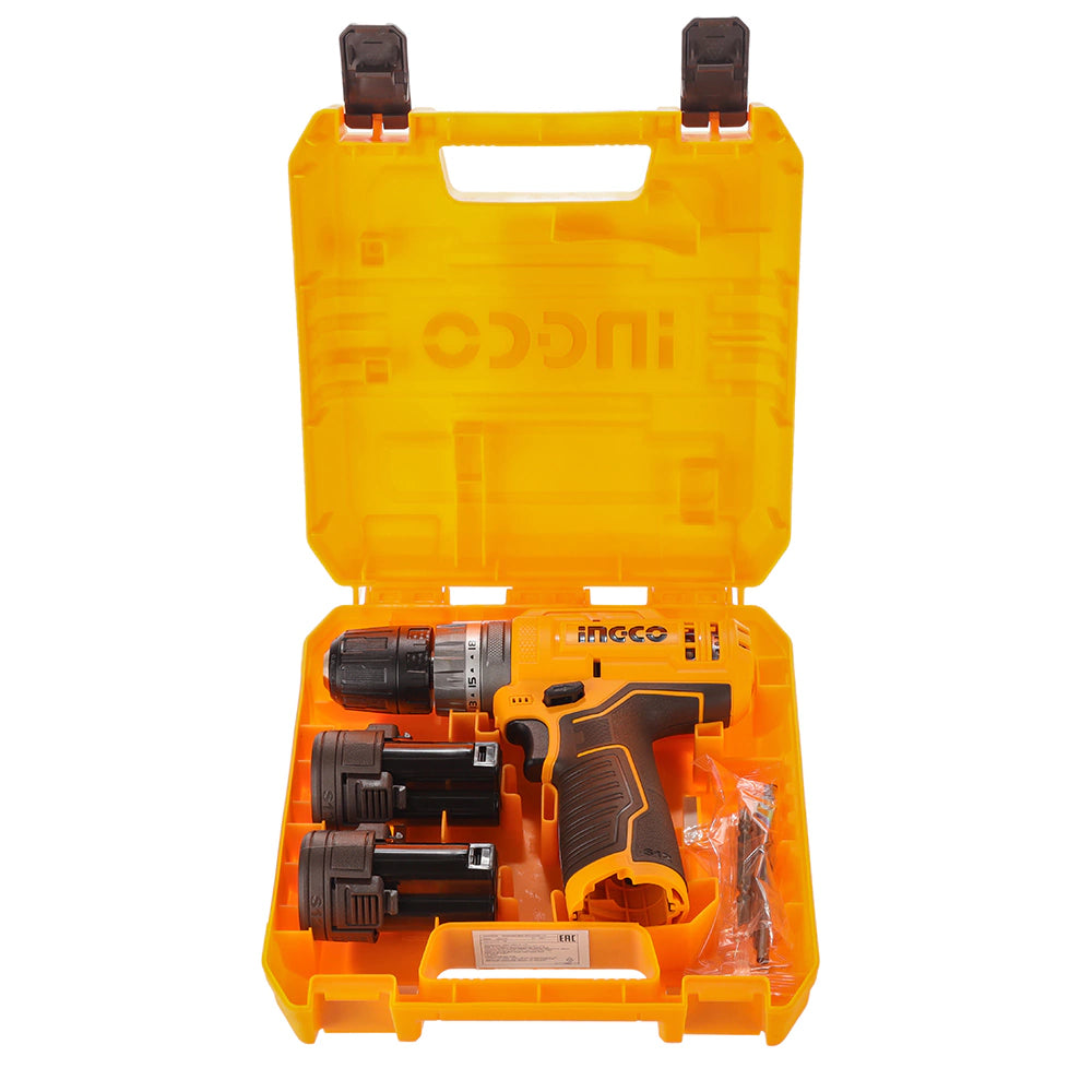 INGCO 12V Impact Drill (With 2pc batteries & charger) CIDLI12202