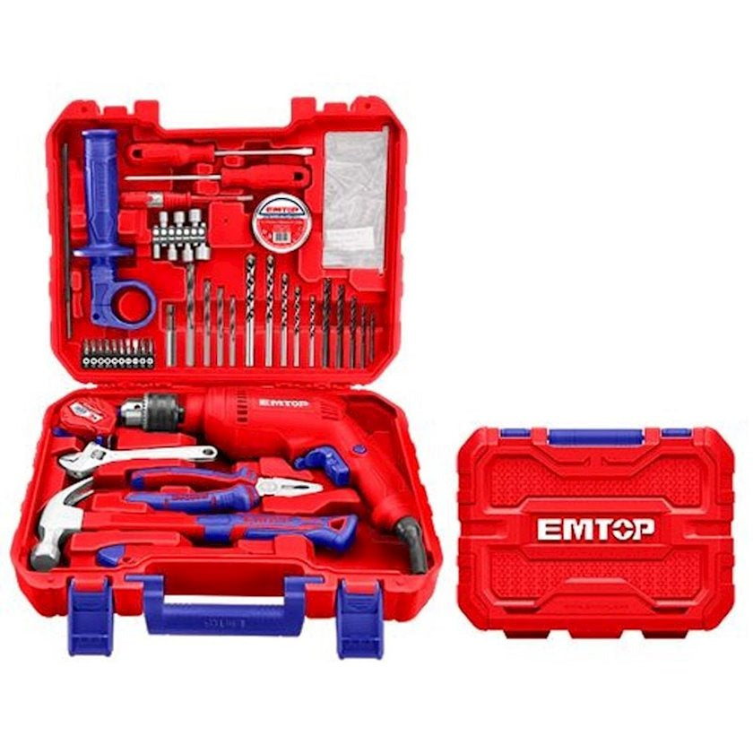 EMTOP 122pcs Tools set (With 680w Impact Drill) EEDK12201