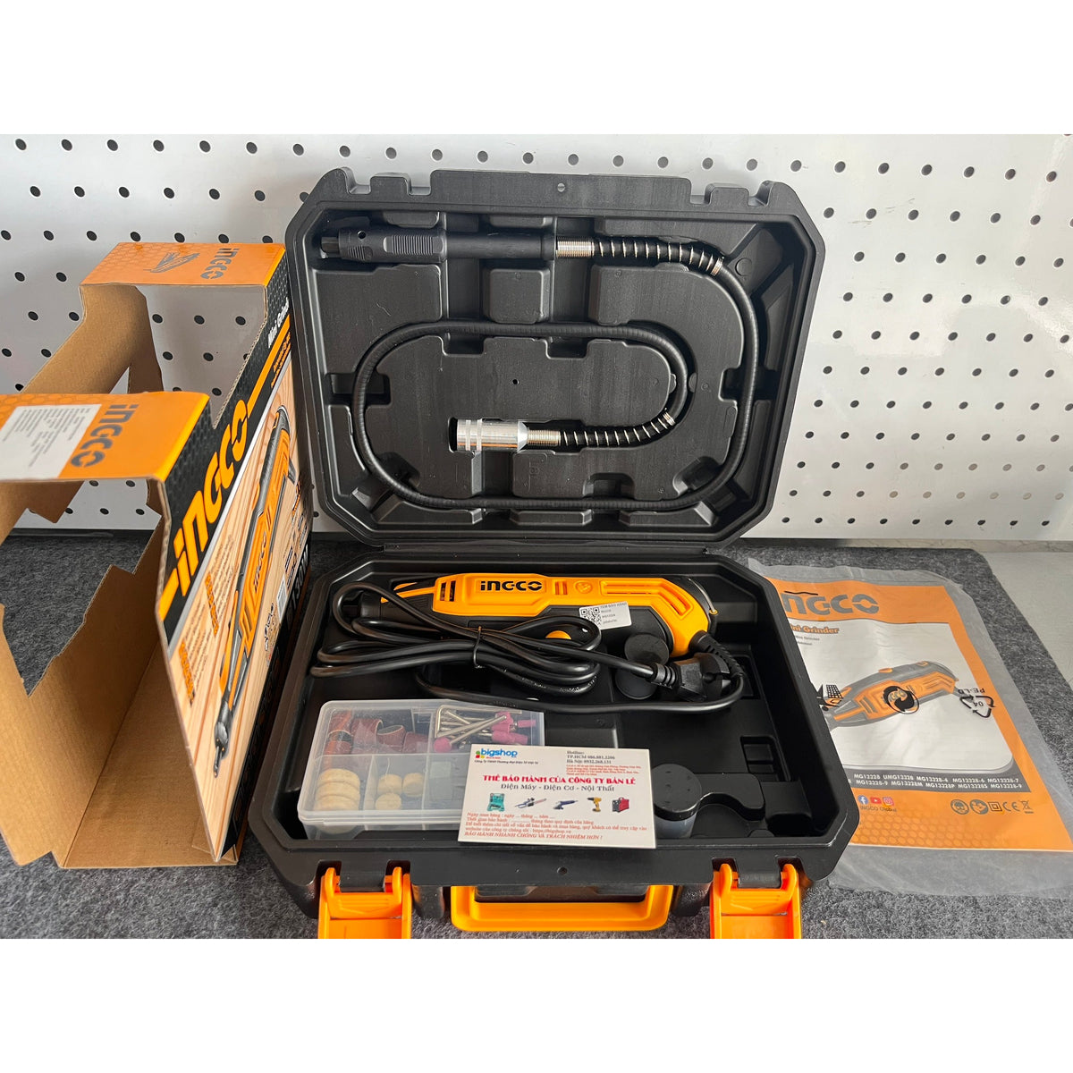 INGCO 130w Mini Grinder/Drill with 52pcs accessories MG13328