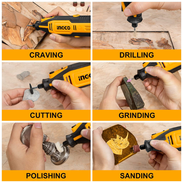 INGCO 200w Mini Grinder/Drill with 149pcs accessories MG2008