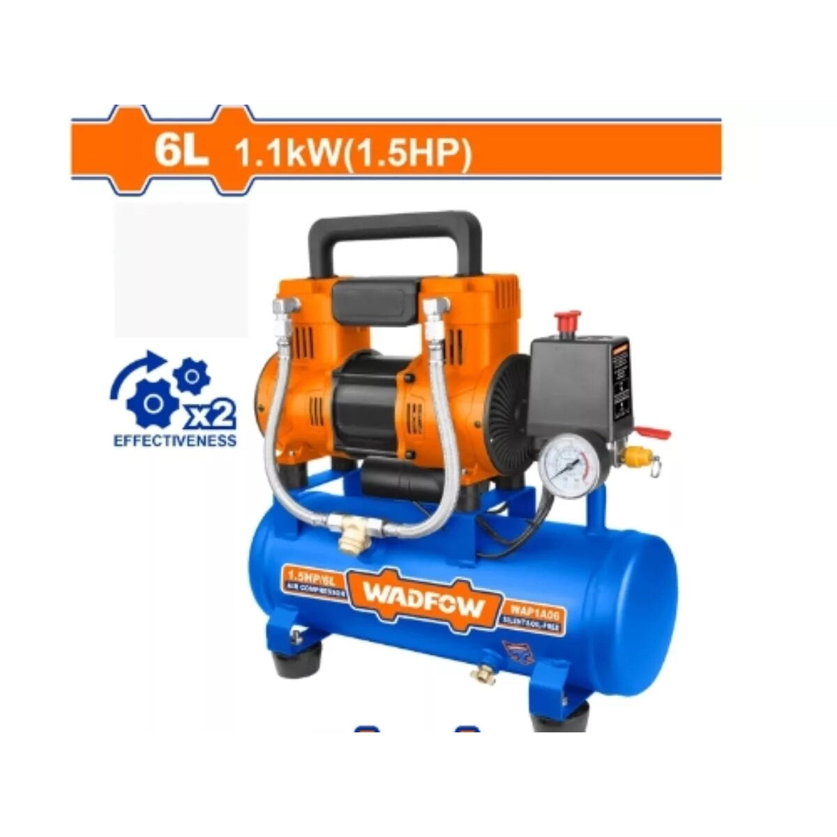 WADFOW Air Compressor 1.5hp 6L (Oil free system) WAP1A06
