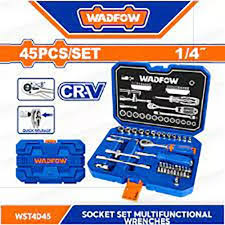 WADFOW 45pcs 1/4" socket set WST4D45