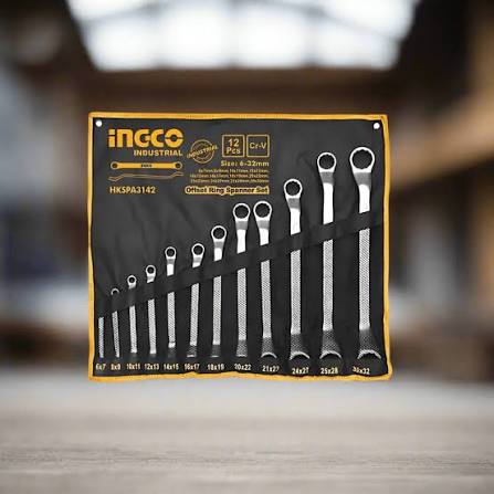 INGCO 12pcs offset ring spanner set HKSPA3142