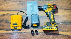 INGCO 20v Cordless Impact Wrench (With 2pc Batteries & Charger) CIWLI2040
