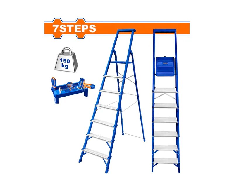 WADFOW Steel & Aluminium Ladder 7 Steps