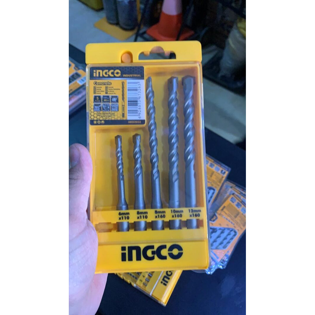 INGCO 5pcs SDS Plus Hammer Drill Bits Set AKD2052