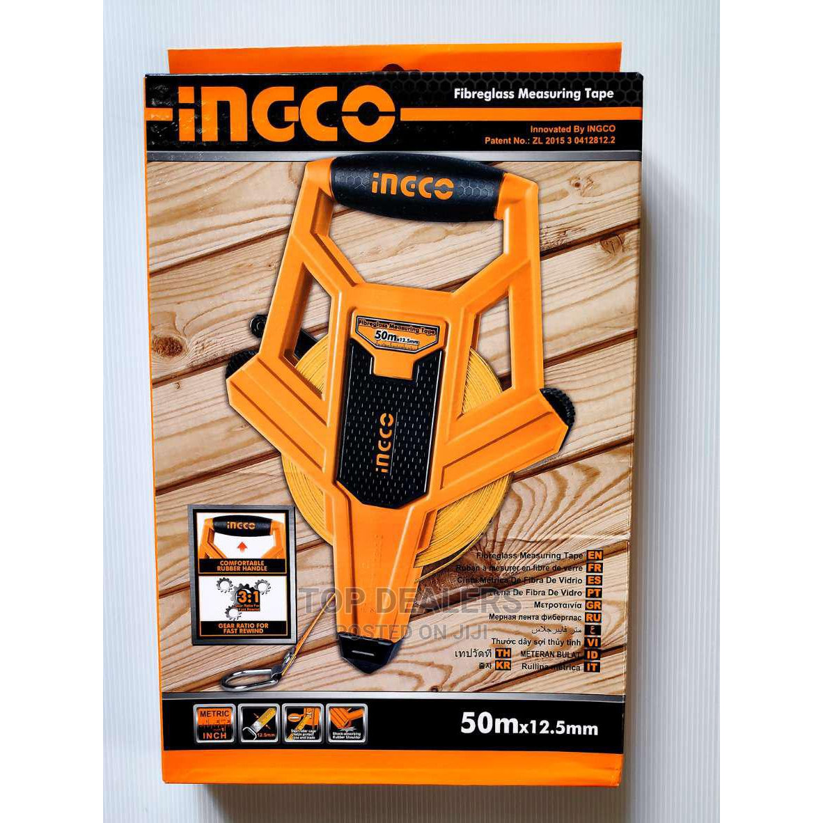 INGCO 50m Fiberglass Measuring Tape ( 164ft) HFMT8350
