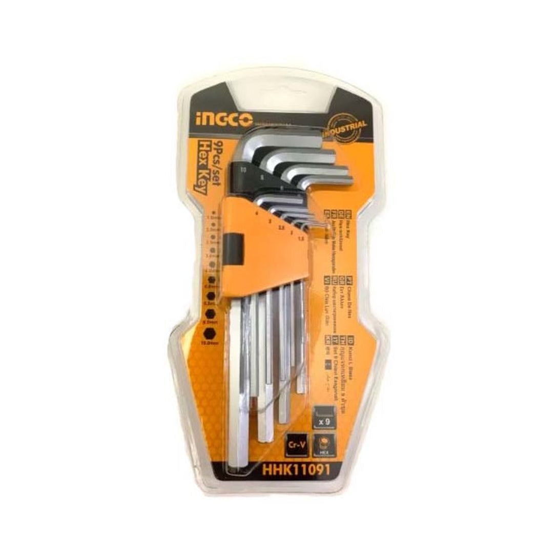 INGCO 9pcs Hex Key Set 1.5-10mm HHK11091