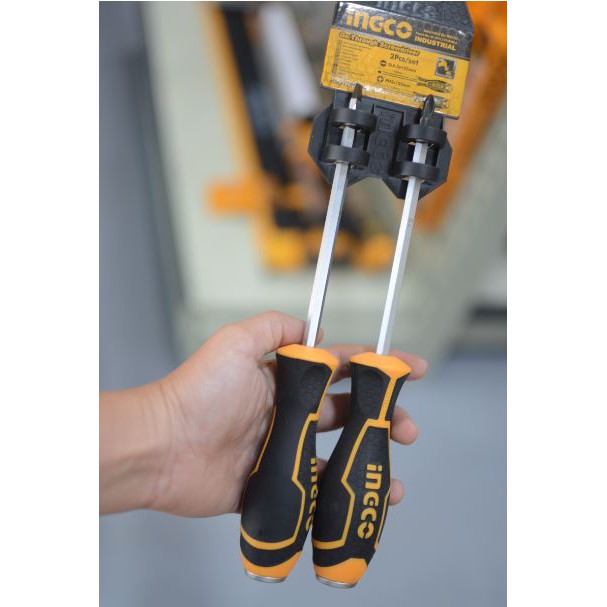 INGCO 2pcs Screwdriver Set Industrial HKSD0248