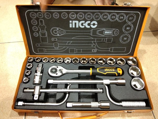 INGCO 24Pcs 1/2" Socket Set