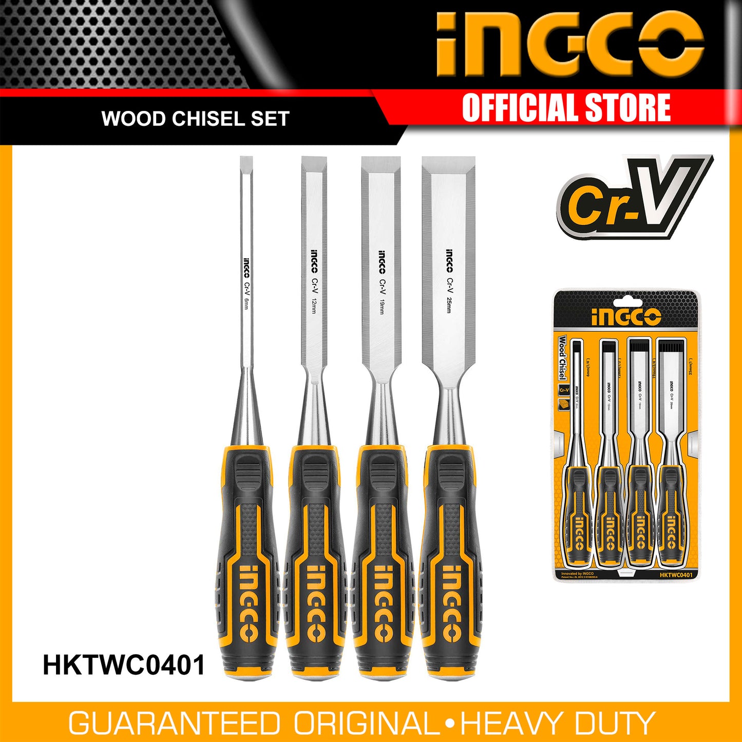 INGCO 4pcs Wood Chisels Set HKTWC0401