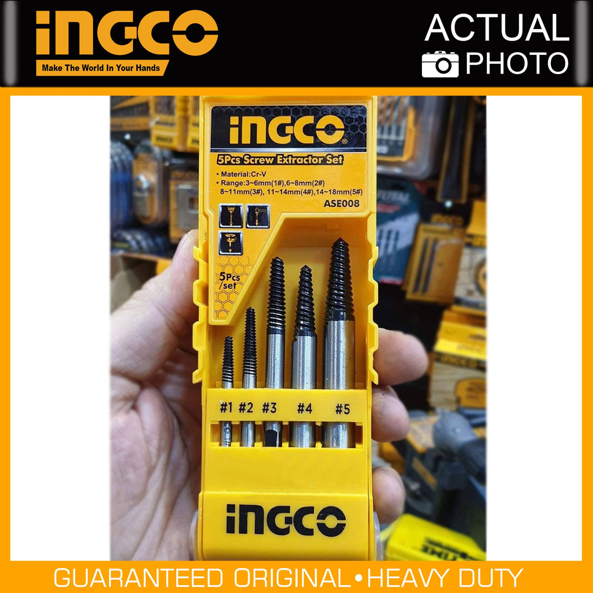 INGCO 5pcs Screw extractor set ASE008