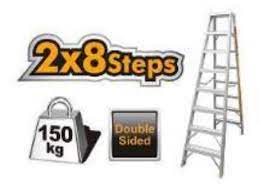 INGCO Double Side Ladder 2x8 Steps HLAD01081