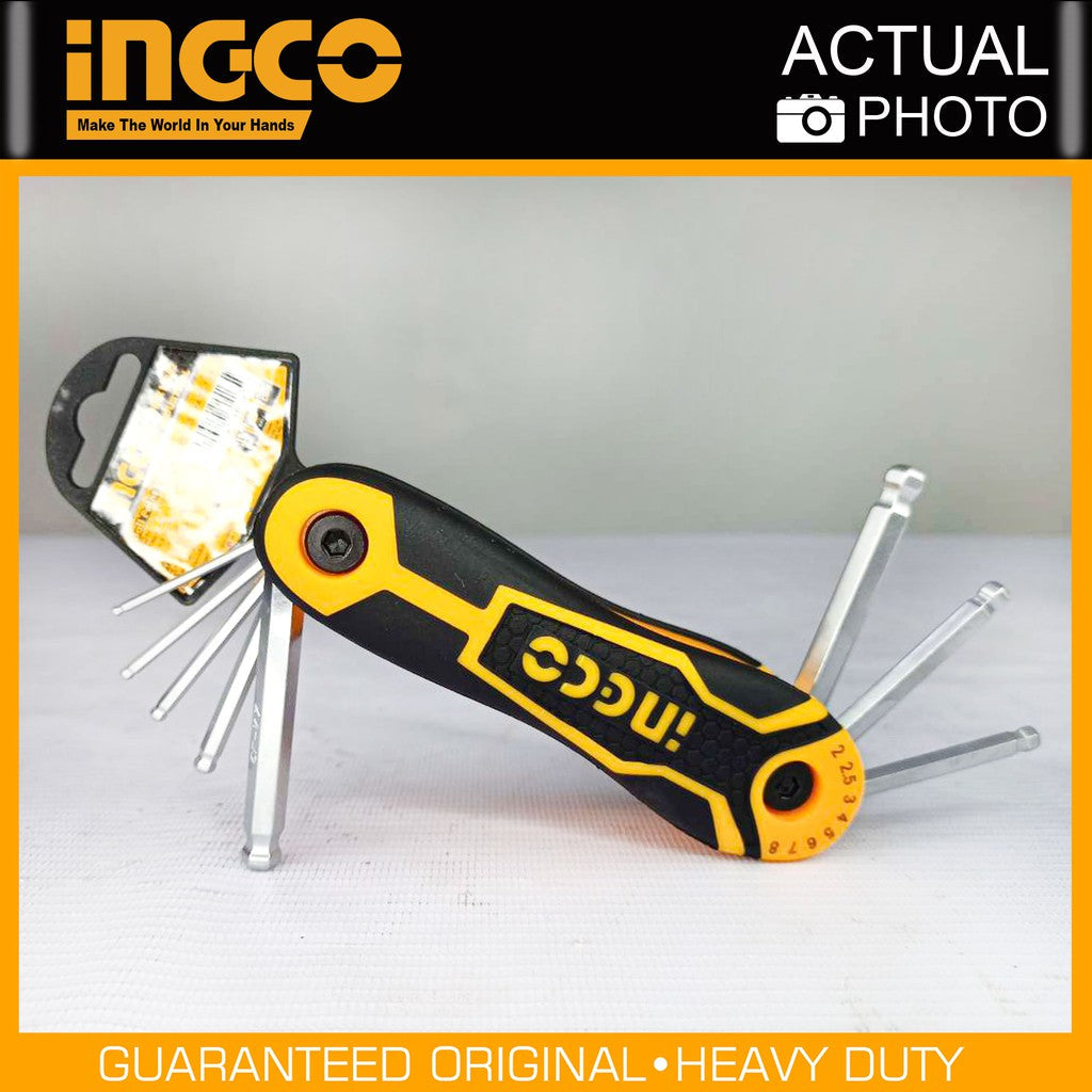 INGCO 8pcs Ball Point Hex Key set (2-8mm) HHK14082