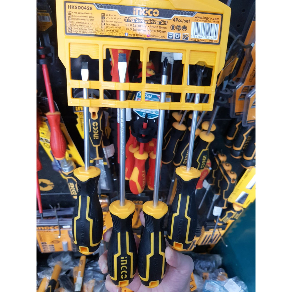 INGCO 4pcs Screwdriver Set HKSD0428