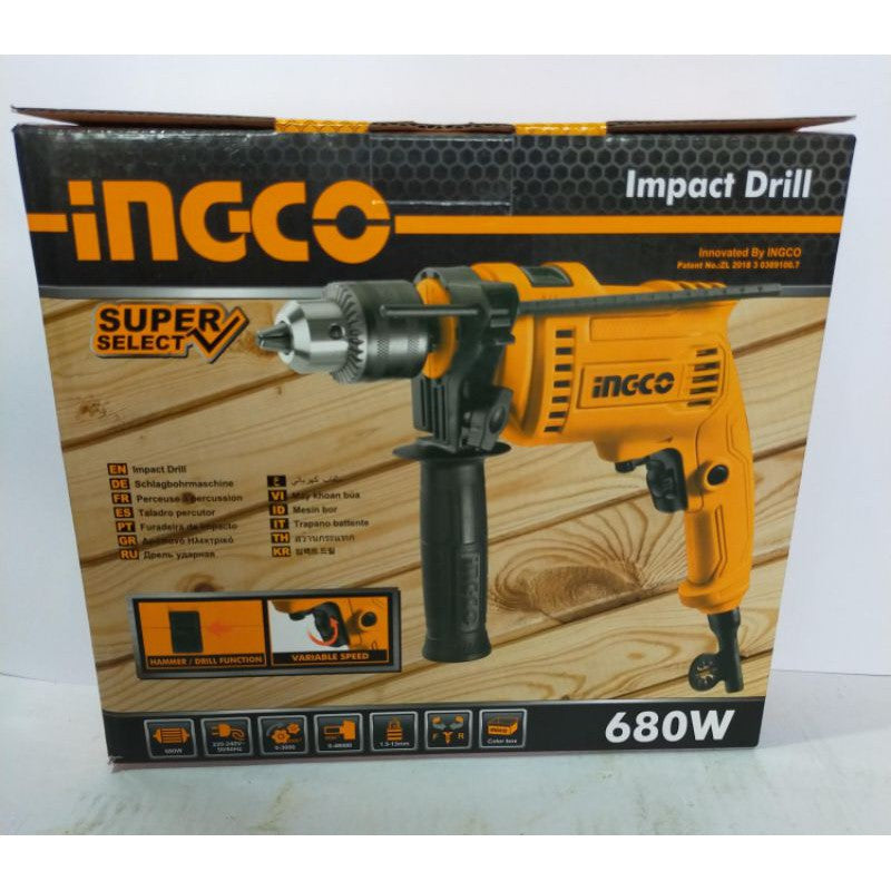 INGCO 680w Impact Drill 13mm ID6808