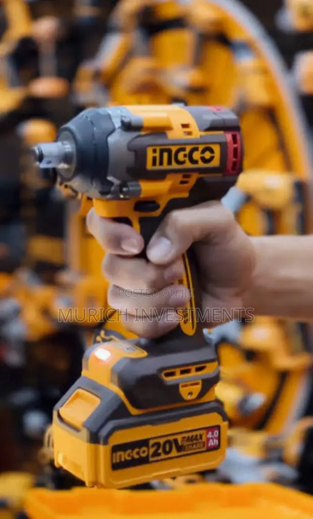 INGCO 20V Cordless Impact Wrench 500nm (With 2pc Batteries & charger) CIWLI2050