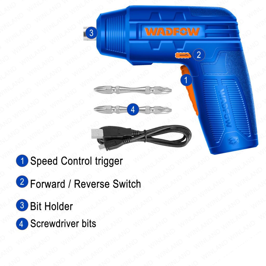 WADFOW 4V Cordless Screwdriver WCV4401