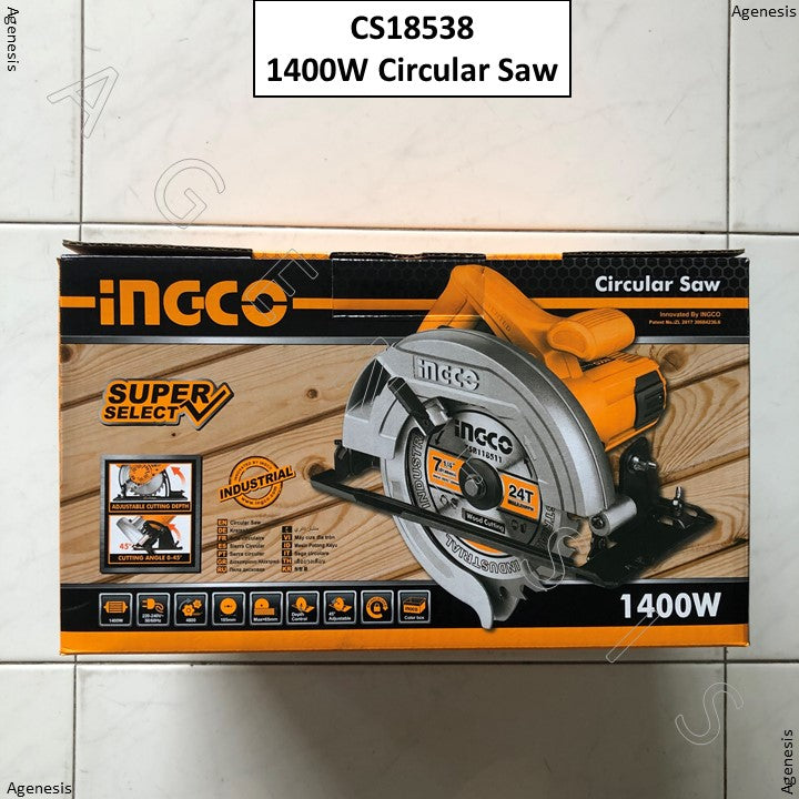 INGCO 1400W Circular Saw 7.5" CS18538