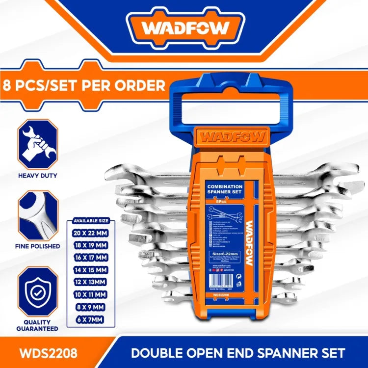 WADFOW 8pcs Double open end Spanner set WDS2208