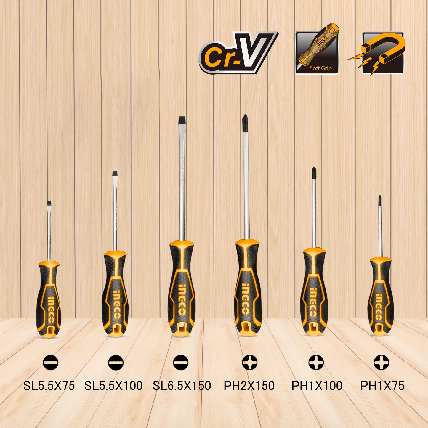 INGCO 6pcs Screwdriver set HKSD0628