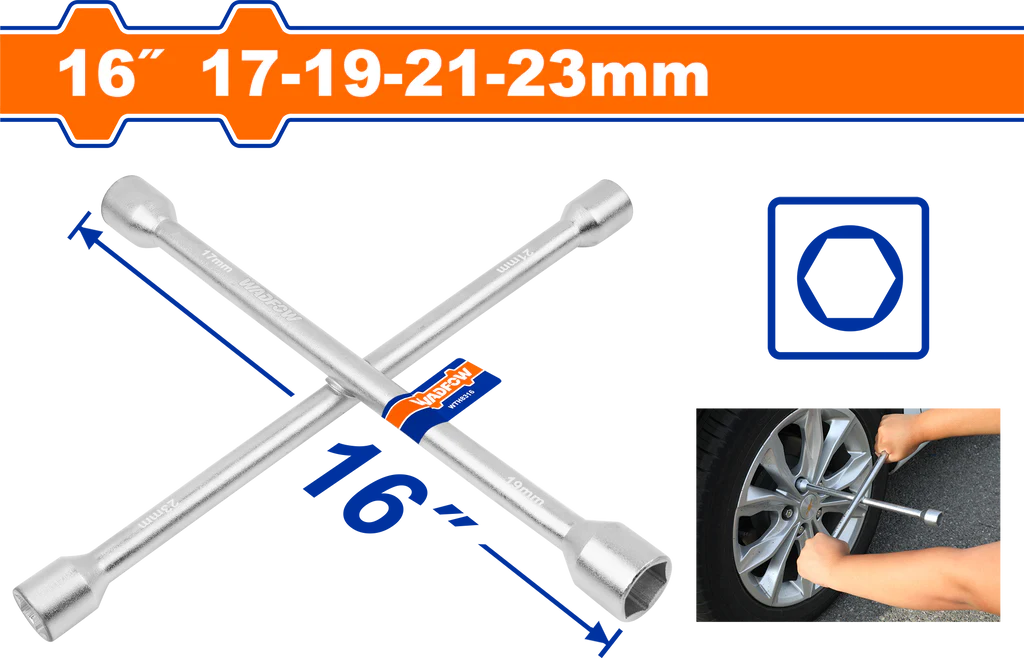 WADFOW Cross Rim Wrench 16" WTH8316