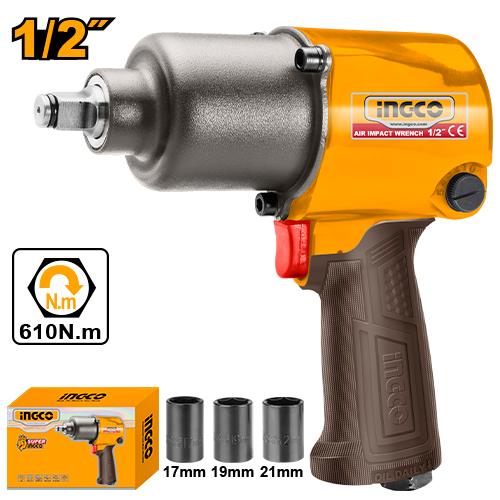 INGCO 1/2" Air Impact Wrench 610nm AIW12562