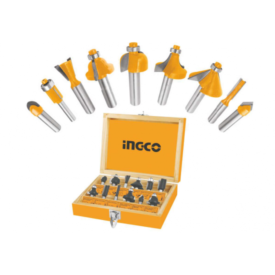 INGCO 12pcs Router Bits kit AKRT1221