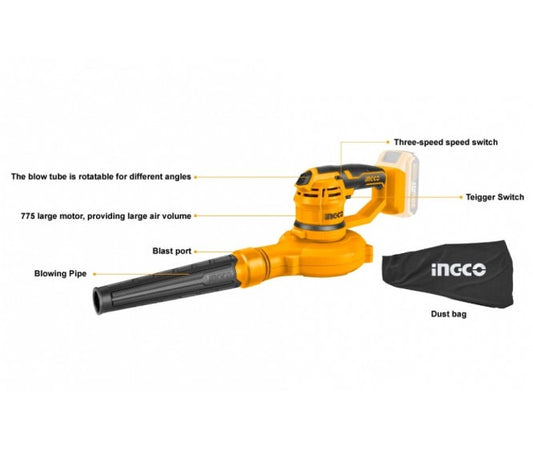 INGCO 20V Cordless Aspirator Blower (WITHOUT Battery & charger) CABLI2001