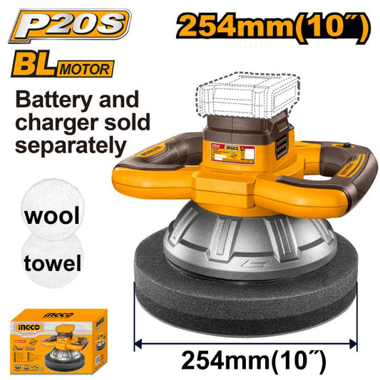 INGCO 20v Cordless Polisher (WITHOUT Battery & Charger) COPLI202548