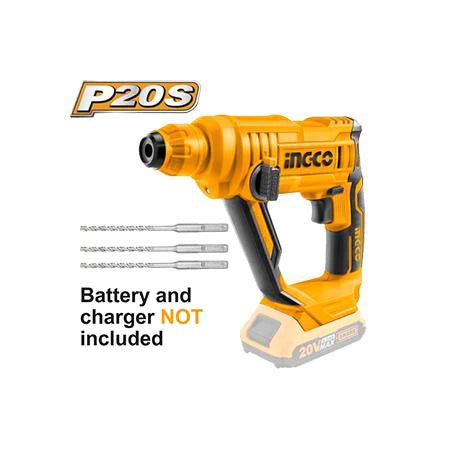 INGCO 20v Cordless Rotary Hammer (WITHOUT Battery & charger) CRHLI1601