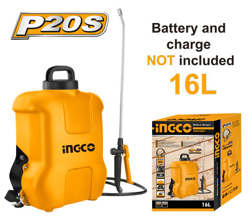 INGCO 20V Cordless Sprayer 16L (WITHOUT Battery & Charger) CSPLI2001