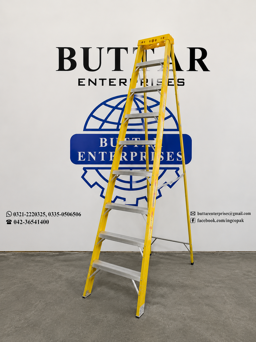 Fibre Aluminium Ladder 9 Steps ( 9ft )