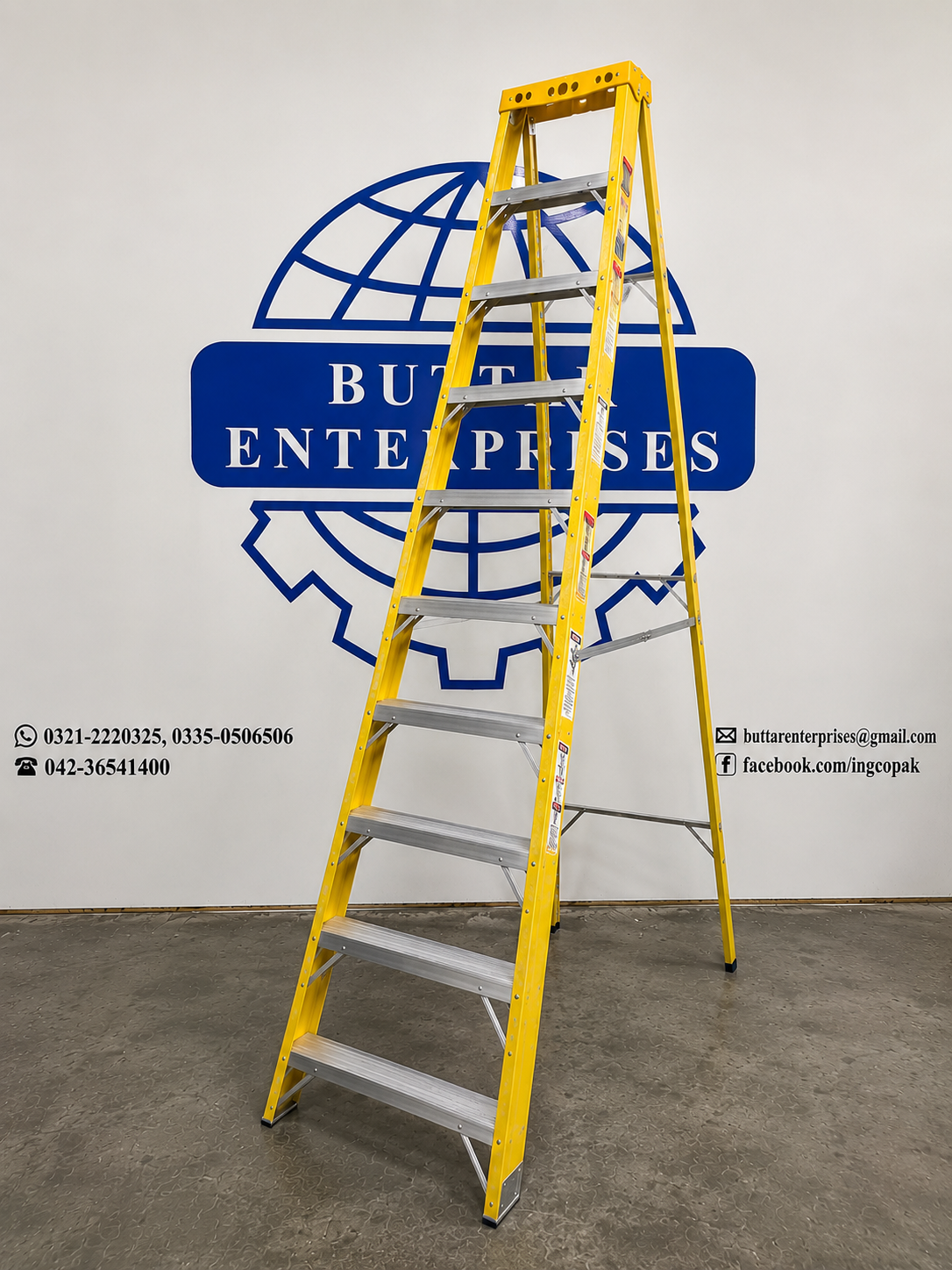 Fibre Aluminium Ladder 10 Steps ( 10ft )