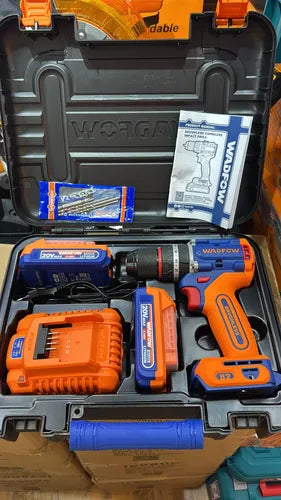 WADFOW Compact brushless cordless impact drill 82nm (With 2pc batteries & charger) WCDP8285