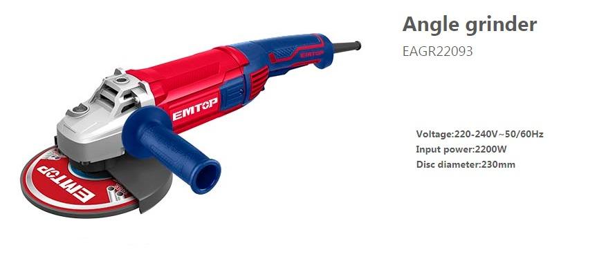 EMTOP 2200W Angle Grinder 9" EAGR22093