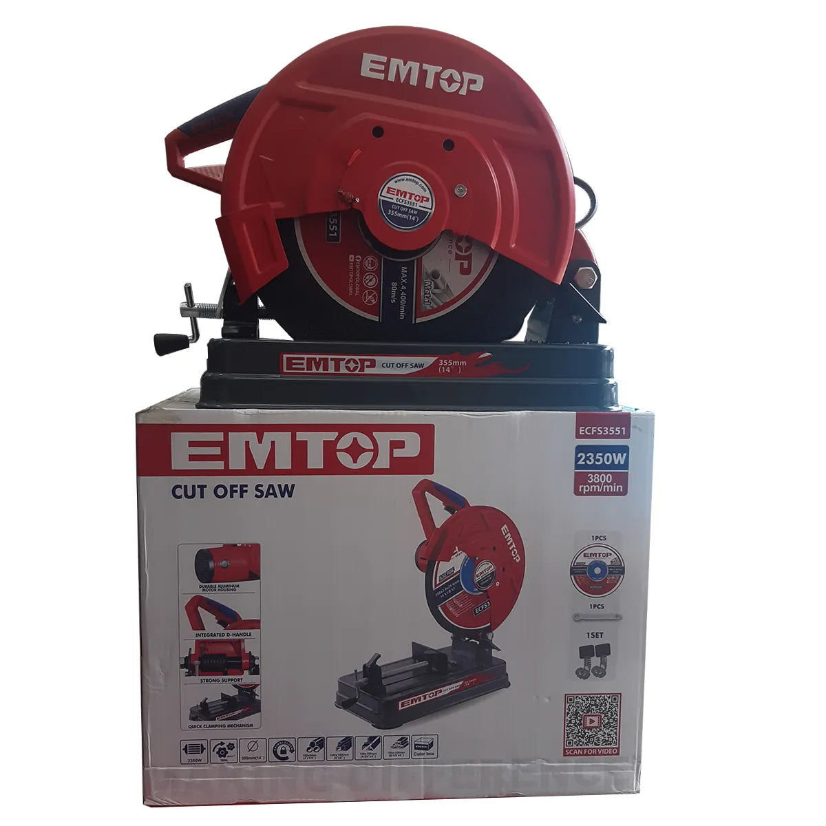 EMTOP 2350w Cut Off Saw 14" ECFS3551