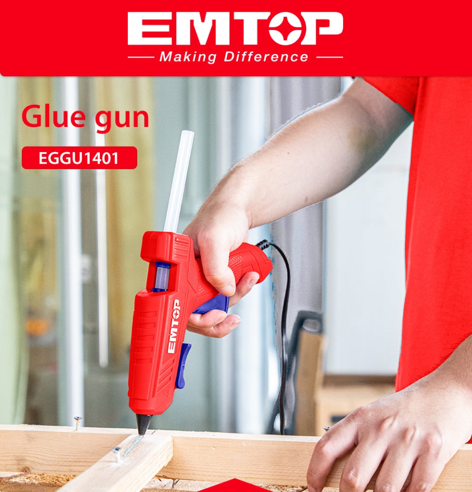 EMTOP 100w Glue gun (with 2pc glue sticks) EGGU1401