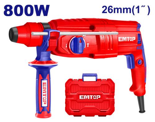 EMTOP 800W Rotary Hammer 26mm ERHRL801