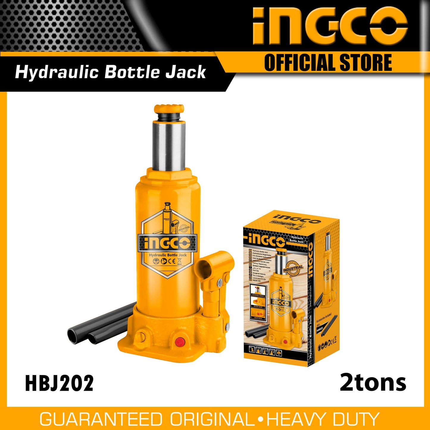 INGCO Bottle Jack 2ton HBJ202