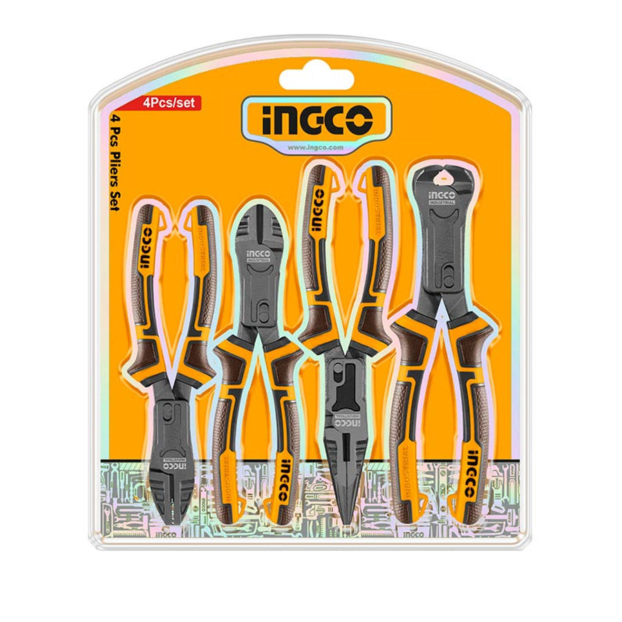 INGCO 4pcs Compound action Pliers set HKCPS5841