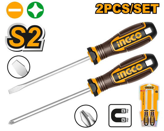 INGCO 2pcs Screwdriver set HKSDS0228