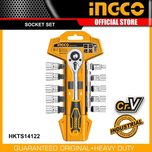 INGCO 12pcs Socket set 1/4" (5-24mm) HKTS14122