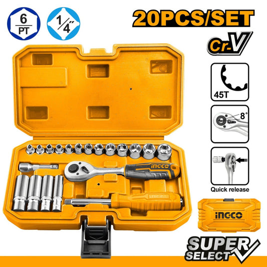 INGCO 20pcs Socket set 1/2" HKTS14201