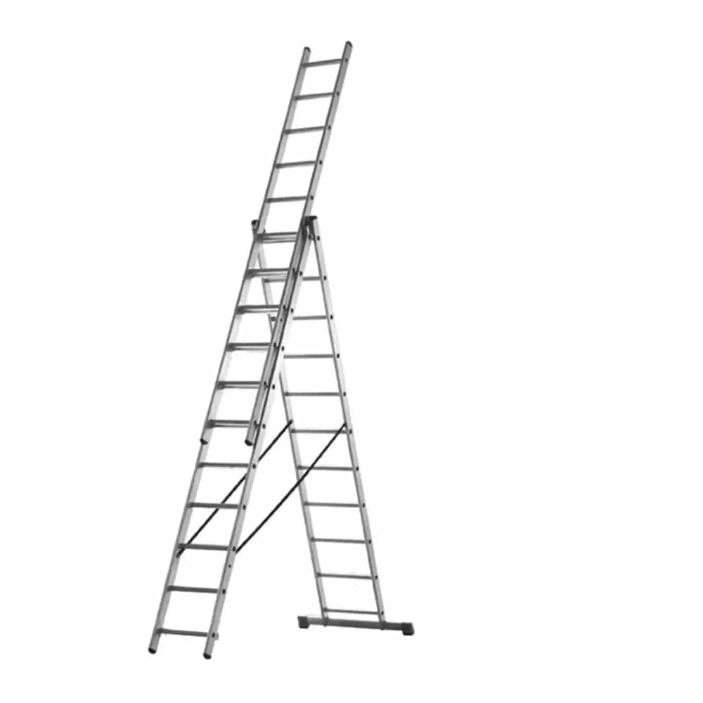 INGCO Aluminium 3 section Extension Ladder 19.5ft