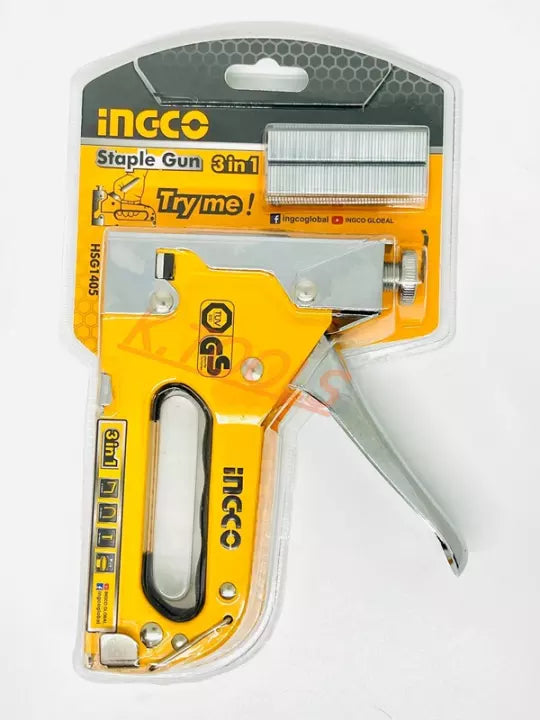 INGCO 3in1 Staple Gun 4-14mm HSG1405