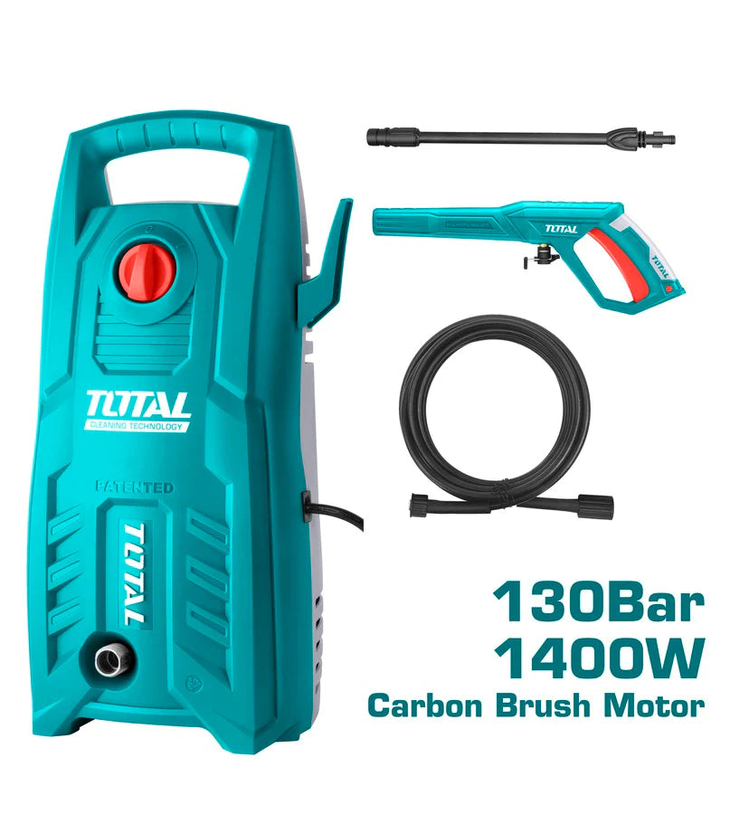 TOTAL 1400w Pressure Washer 130bar(1900psi) TGT11316